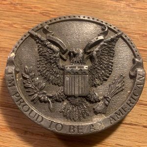 Bergamot 1981 Brass Works made in USA Eagle buckle